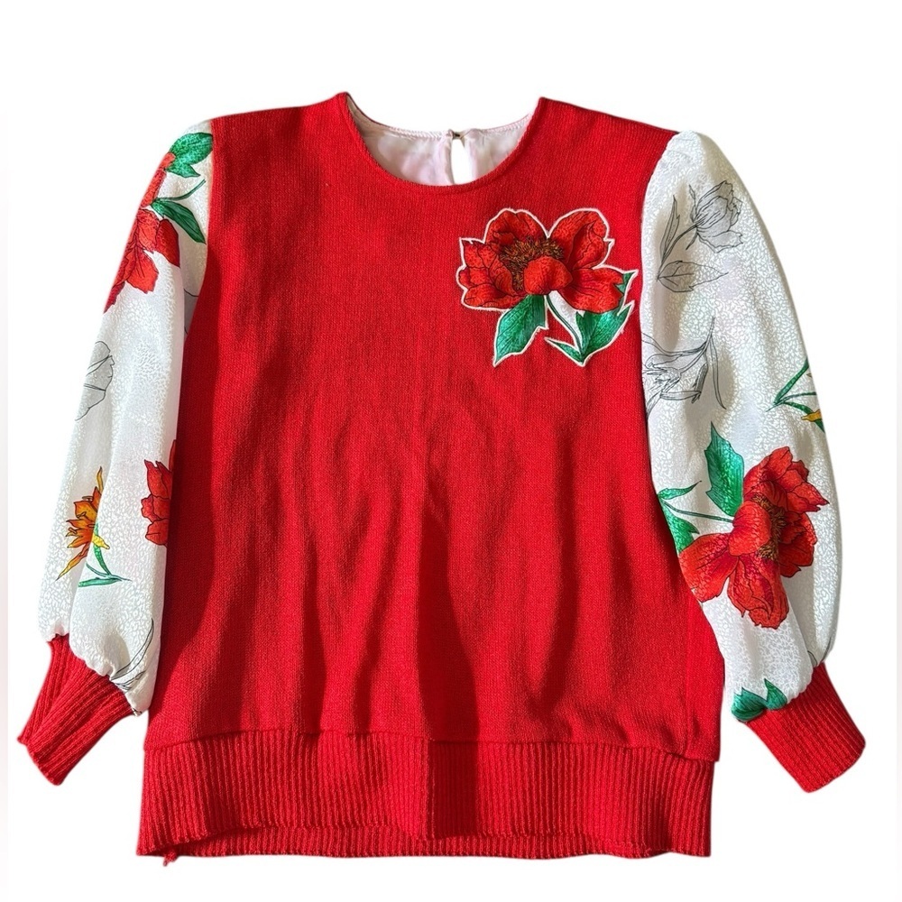 Vintage Anthony Sicari Red Knit Top – Size 12
